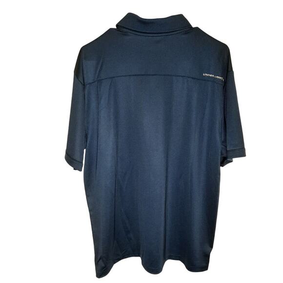 Under Armour XL Polo Mens Navy Auburn Track Field Shirt HeatGear Loose Fit - Picture 4 of 5